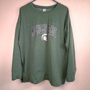 Liv Casual Michigan State Long Sleeve Shirt  Women's Extra Large Green